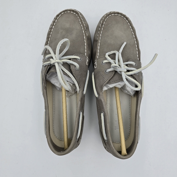 NWOT Timberland Women's Classic Leather Boat Shoes/Loafers, Grey, Size 8 - Picture 8 of 16